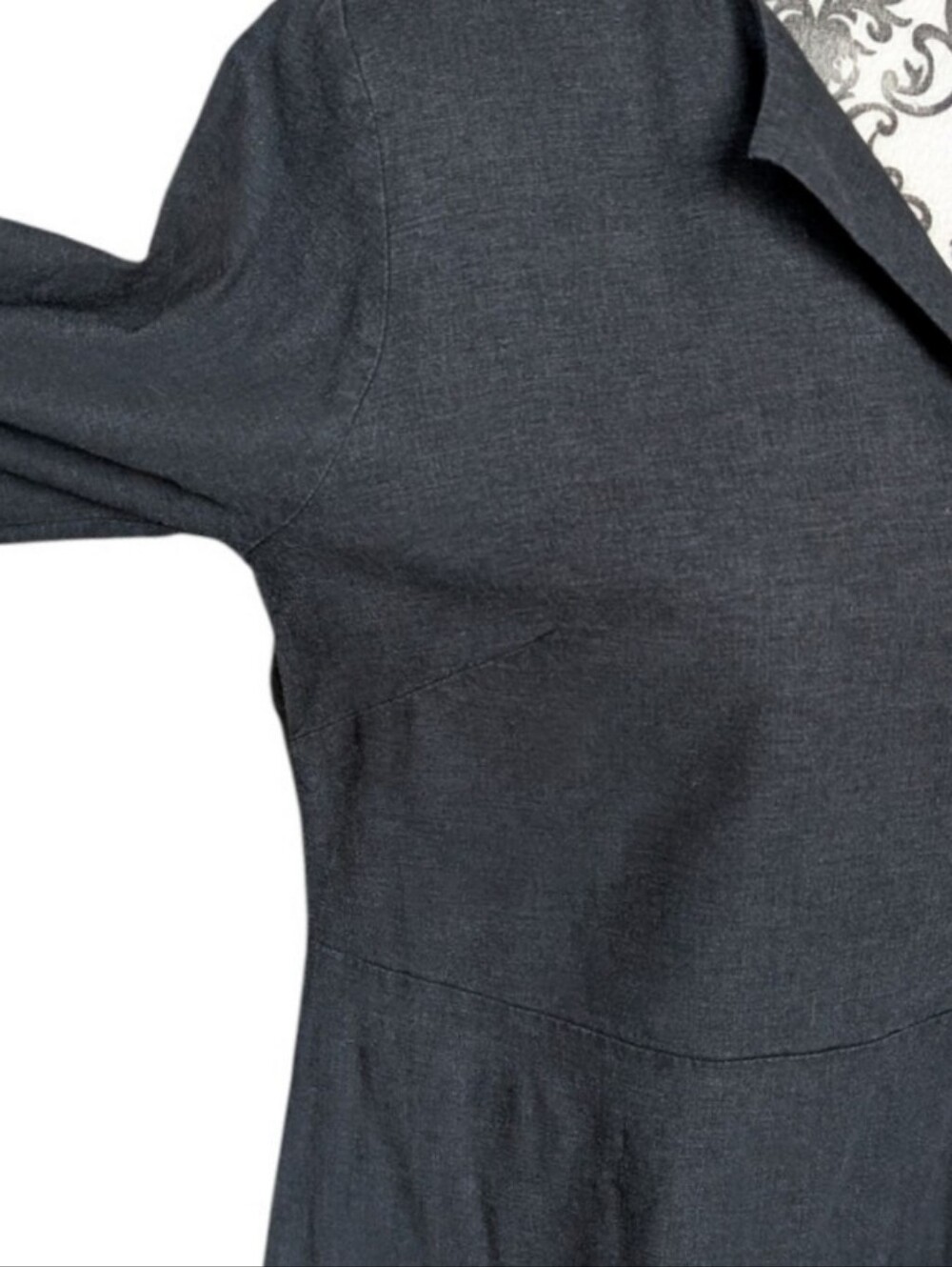 Smoking Lily Saturday Linen Dress Women Small Grey Made in Canada Minimalist - Picture 5 of 12